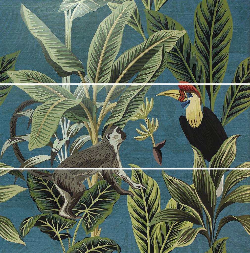 DECOR SET(3) ABC TOUCAN BLUE 40X120