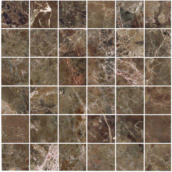 MOSAICO IMPERIAL BROWN 3D HONED 30X30 (5X5)