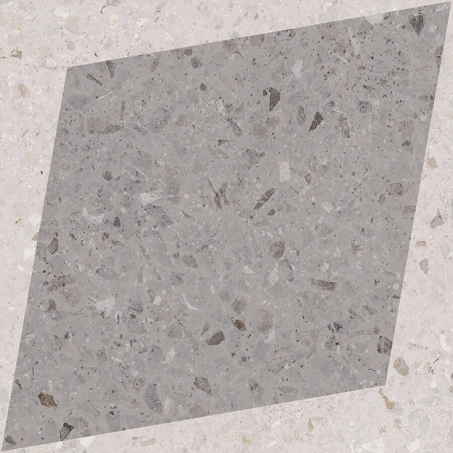 NATURAL DROPS RHOMBUS DECOR GREY 18,5X18,5