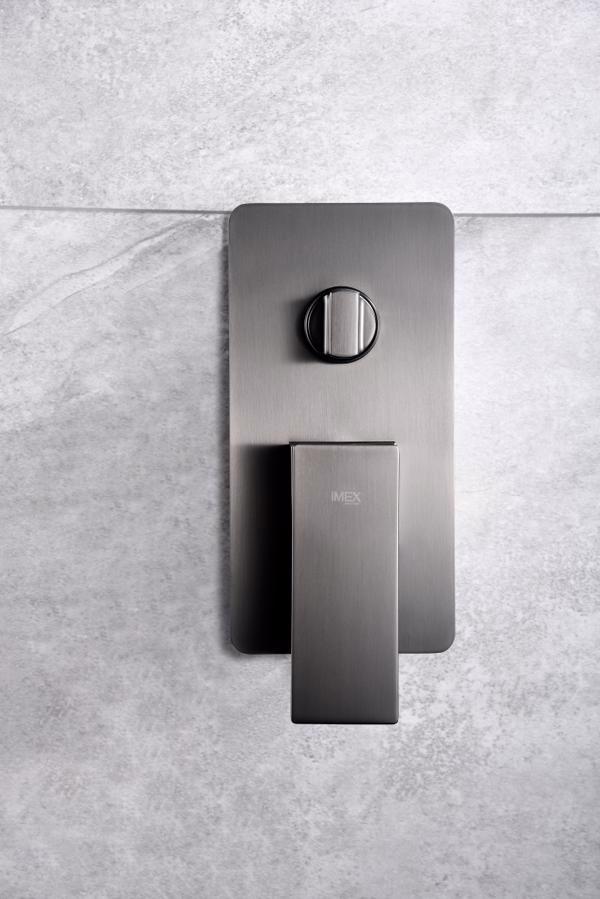 Set de duș monocomandă încastrat Catania negru bronzat